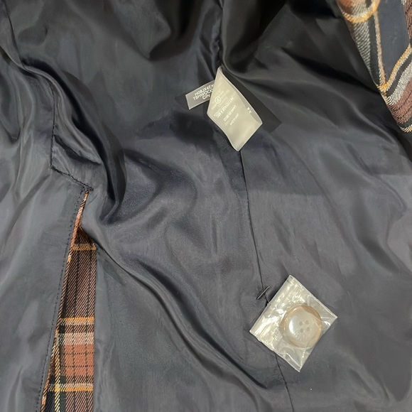 Tommy Hilfiger Plaid Elbow Patch Classic Fitted Blazer - Picture 5 of 6